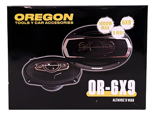 Juego De Parlantes 6x9 Oregon Coaxiales 1000w 5 Vias