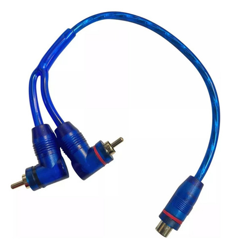 Cable Y Rca Derivador 2 Machos 1hembra Puntas 90 Grados 30cm