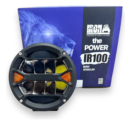 Faro Led 5.5  Redondo Universal Iron 12v-24v Blanco Con Giro