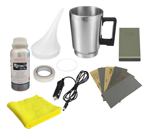 Kit Restaurador De Opticas Faros Con Polimero + Taco + Paño