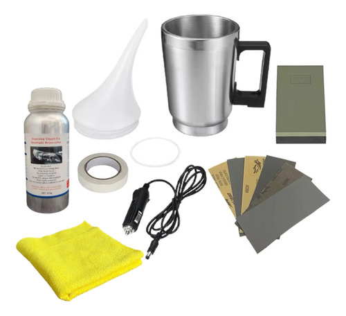 Kit Restaurador De Opticas Faros Con Polimero + Taco + Paño
