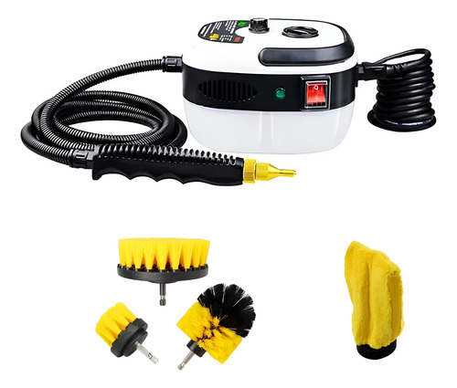 Limpiadora Vapor Portatil 2500w Mas Guante Cepillo Taladro