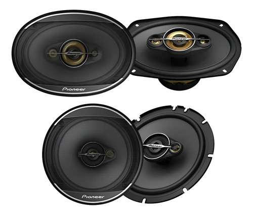 Parlantes Pioneer Combo 6,5 320w + 6x9 650w Pulgadas Nuevo Negro
