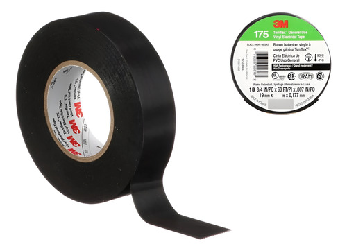 Cinta Aisladora 3m Electricidad Pvc Negra Xunidad 19mmx9.14m