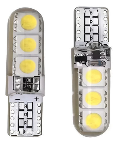 Led Posicion Lampara Silicona Xblister 2 T10 Cob Siliconado 