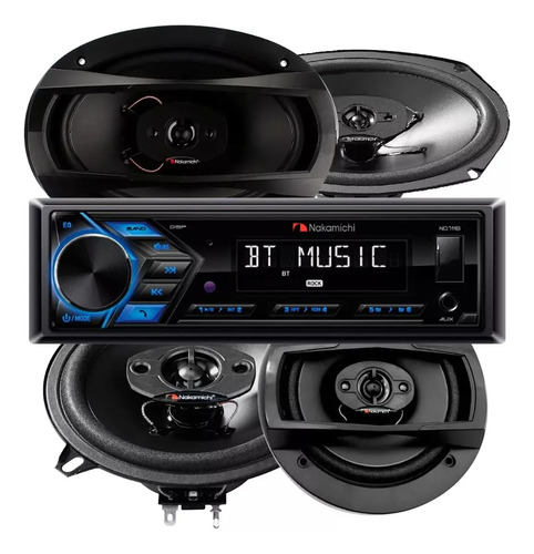 Combo Audio Estereo Bluetooth Parlante 6 6x9 Nakamichi
