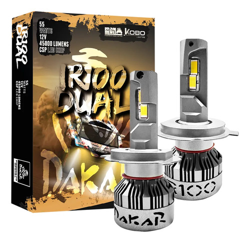 Kit Cree Led Ir100 Dakar Dual Csp Luz Fria Calida Ambar 55w H4 Gris Blanco Frio Calida Ambar