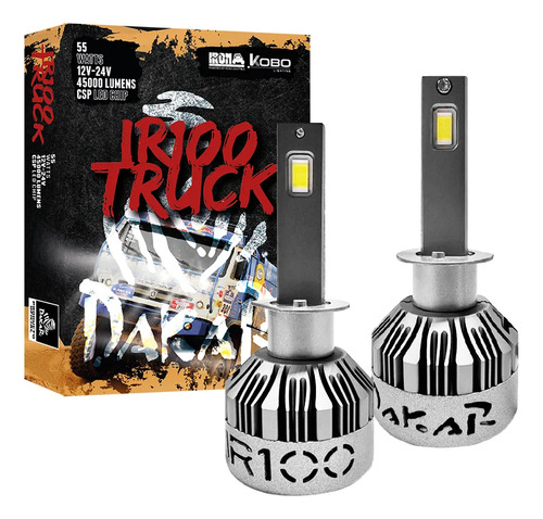 Kit Cree Ir100 Irx Truck 12v-24v Dakar Oficial 55w Camiones H3 Gris Blanco Frío