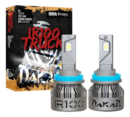 Kit Cree Ir100 Irx Truck 12v-24v Dakar Oficial 55w Camiones H11 Gris Blanco Frío