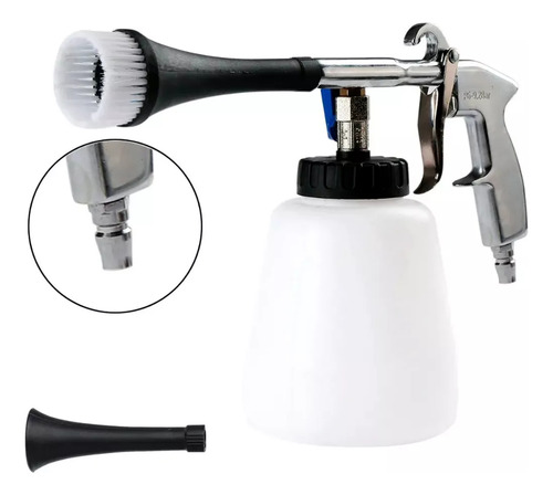 Kit Pistola Tornador Soplador Limpieza Tapizados Alfombras