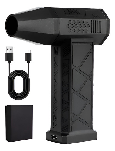 Soplador De Aire Potente Limpieza Pc Jardin Mini Turbo Negro