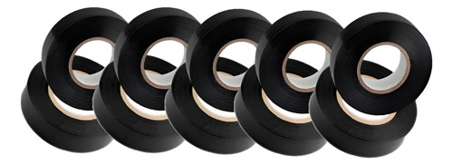 Cinta Aisladora Color Negro 19mm X 9 M Por 10 Unidades Negro
