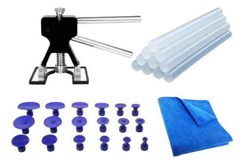 Kit Sacabollos: Barras Siliconadas Gruesa Black Pack X10 + Pinza Quick Chupetes Elimina Abolladuras