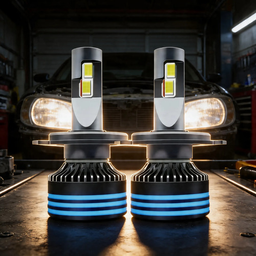 Kit Cree Led M7 Chip Csp Super Canbus 45w Luxled H4 Negro Blanco Frío