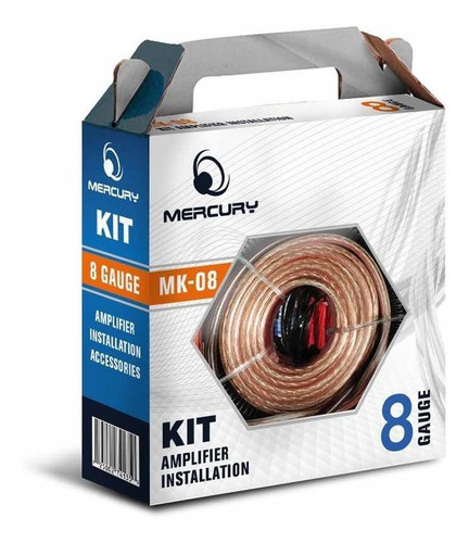 Kit De Cables Instalación Potencia 1500w 8 Gauges Mercury