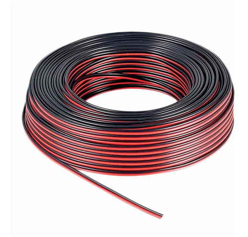 Cable Sonido Parlante Bafle Bipolar Rojo Negro 2x0,80 Mm