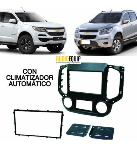 Marco Frente Adaptador Chevrolet S10 2016 2020 C A/a Digital