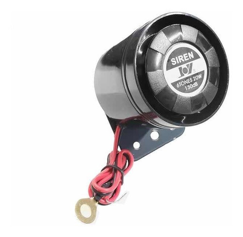 Sirena Para Alarma Auto Compacta Piezo 6 Tonos 12v 20w